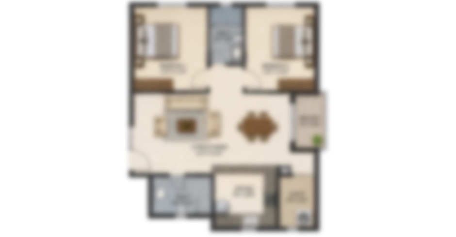 Usha Greens Kharbao 2 BHK Floor Plan